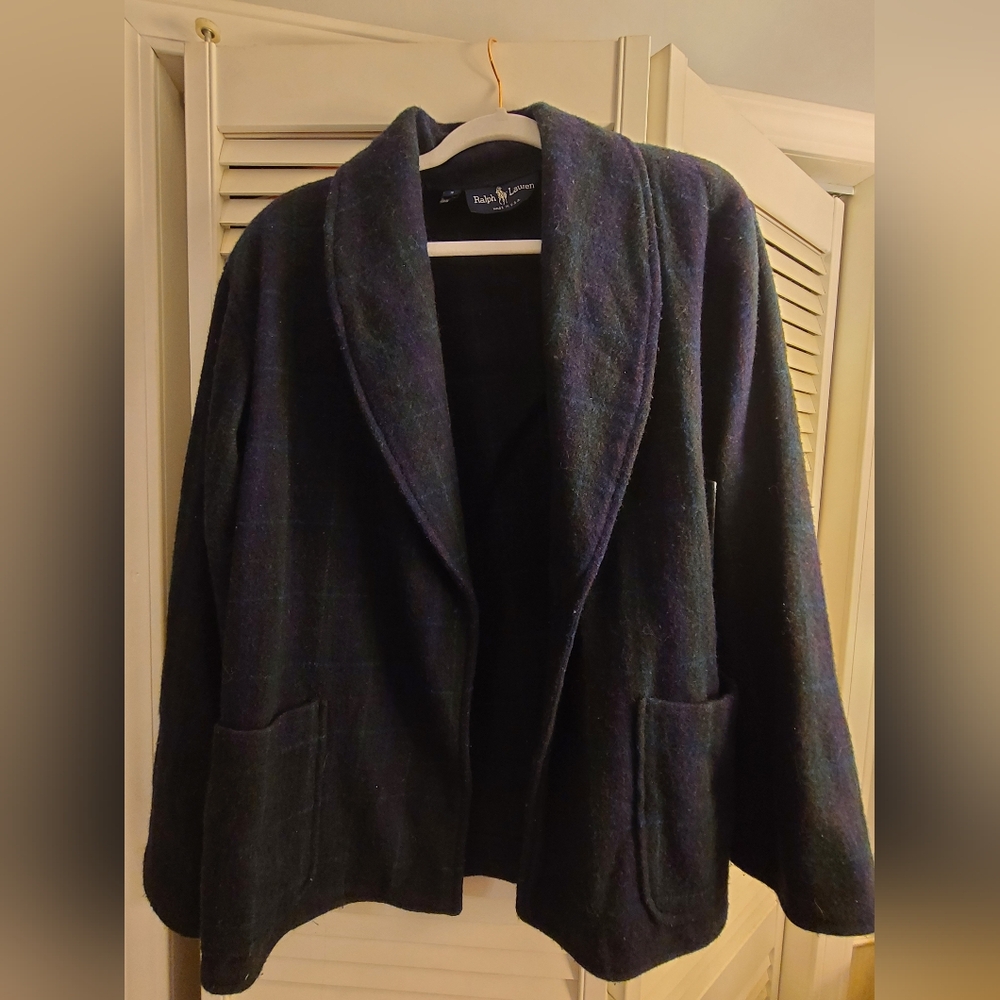 Ralph Lauren Plaid Wool Blazer